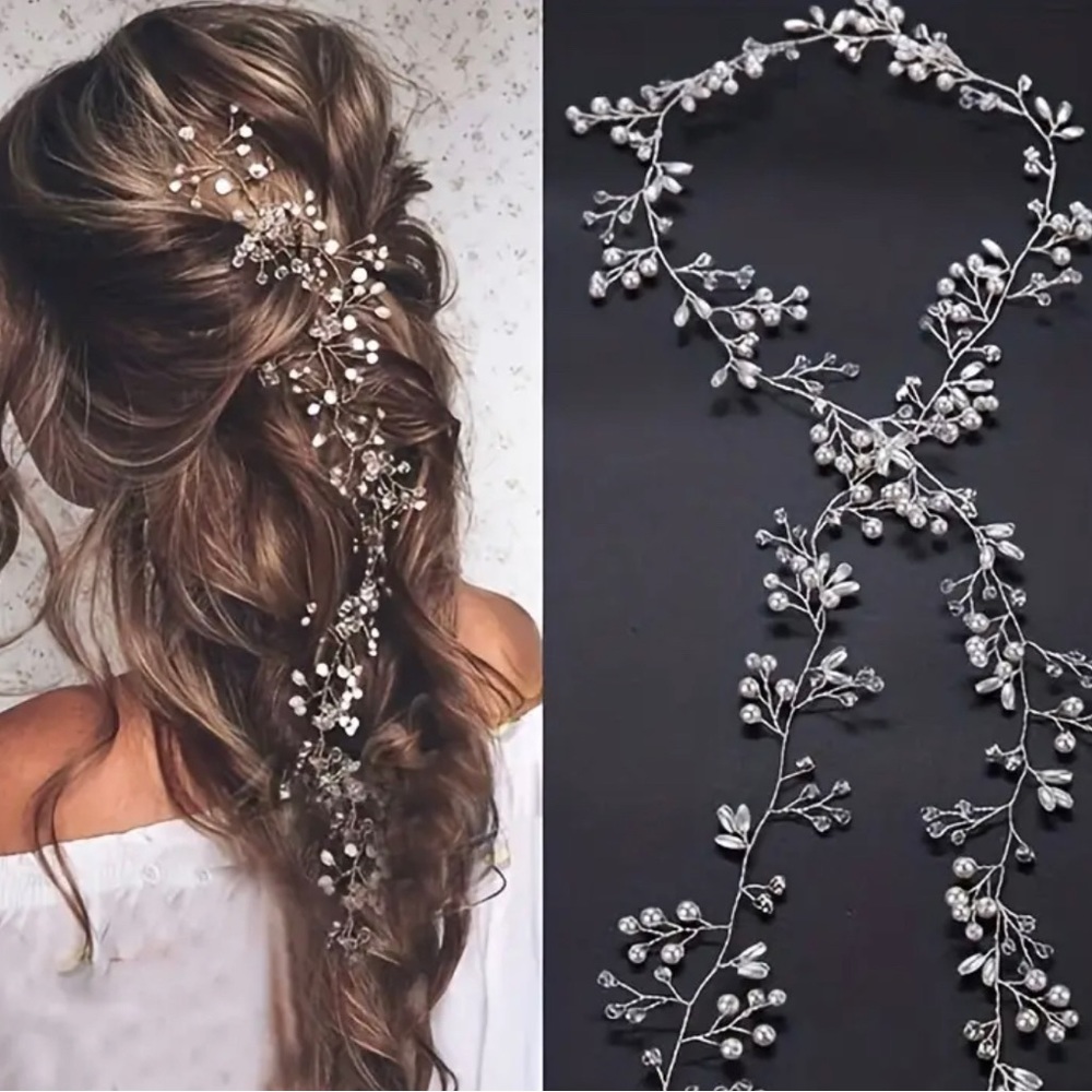 Bridal Pearl Braided Headwear